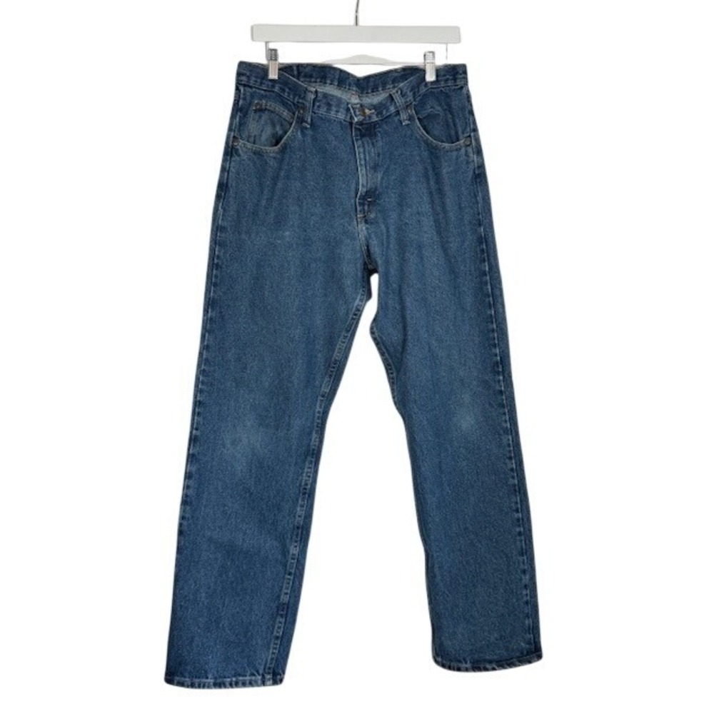 Wrangler Premium Quality Men's Blue Denim Jeans Size 34x32